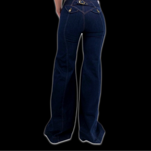 Vintage Judi Rosin Y2K Ultra Rare GBU Mega Bell Bottom Iconic Elephant Jeans - Picture 11 of 11